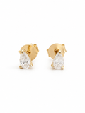 Pear Shaped Lab Diamond Earrings (14k Yellow Gold)