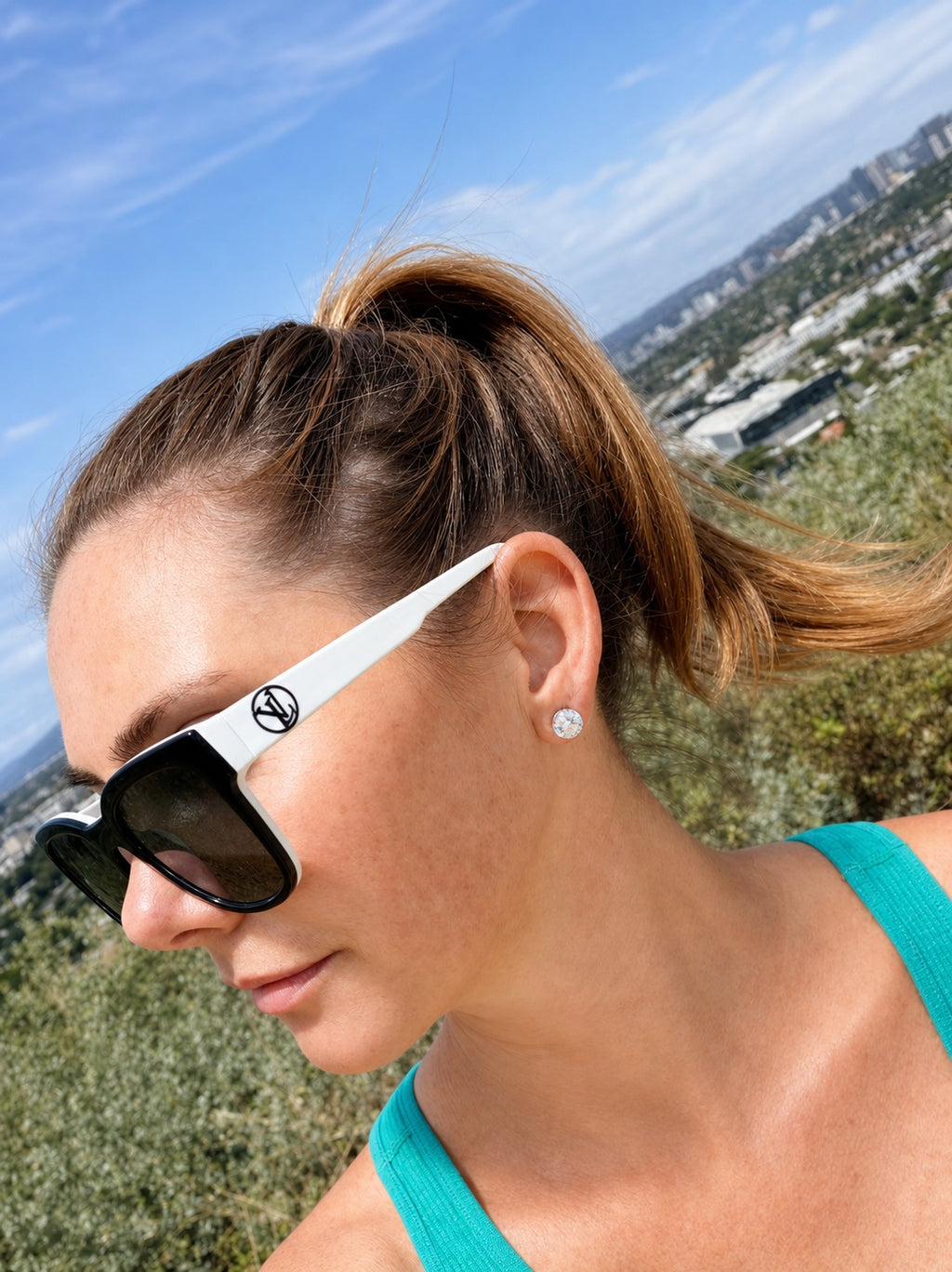 4 Prong Lab Diamond Stud Earrings