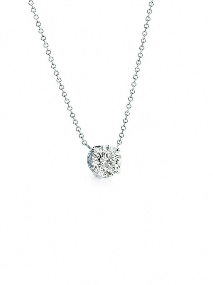Lab Diamond Solitaire Necklace