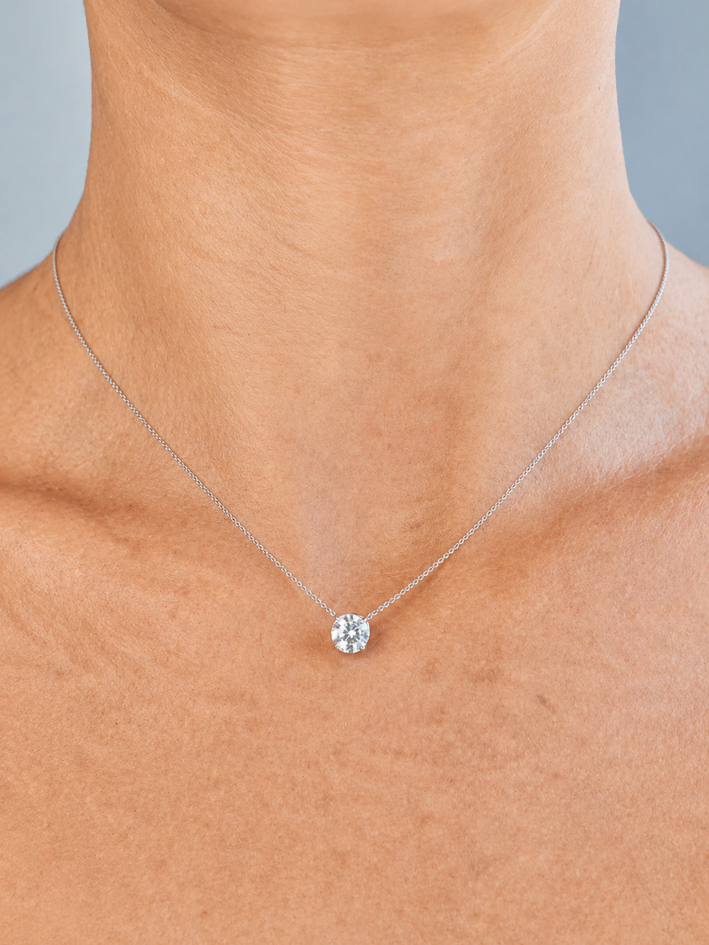 Lab Diamond Solitaire Necklace