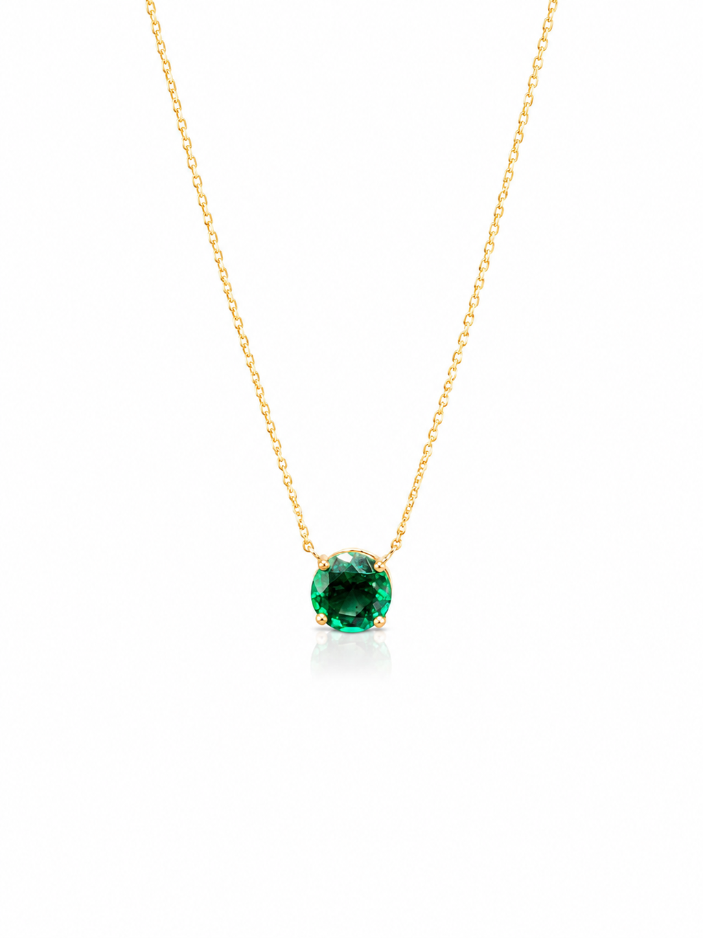 2.1ct Lab Emerald Slide Necklace