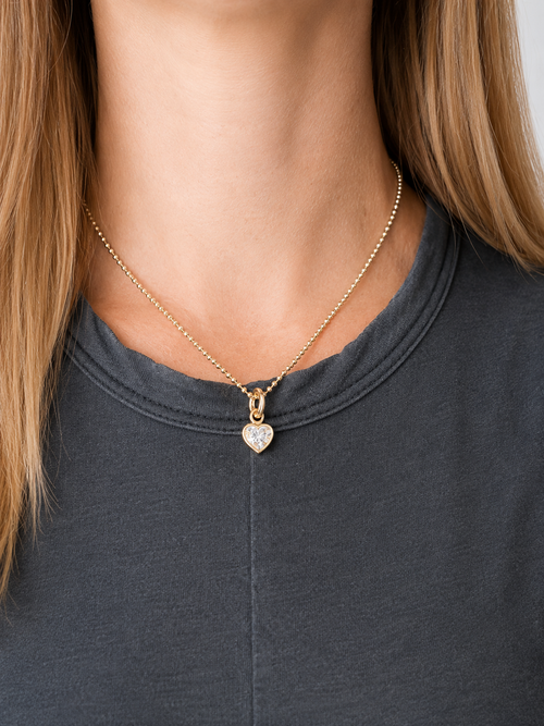 14k Yellow Gold Bead Chain Necklace