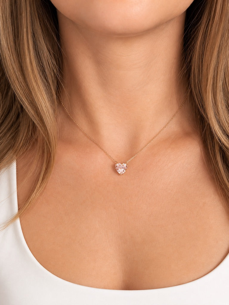 Pink Lab Diamond Necklace