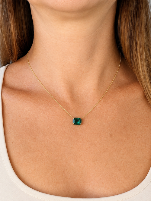 3ct Emerald Necklace