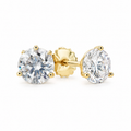 3 Prong Lab Diamond Stud Earrings