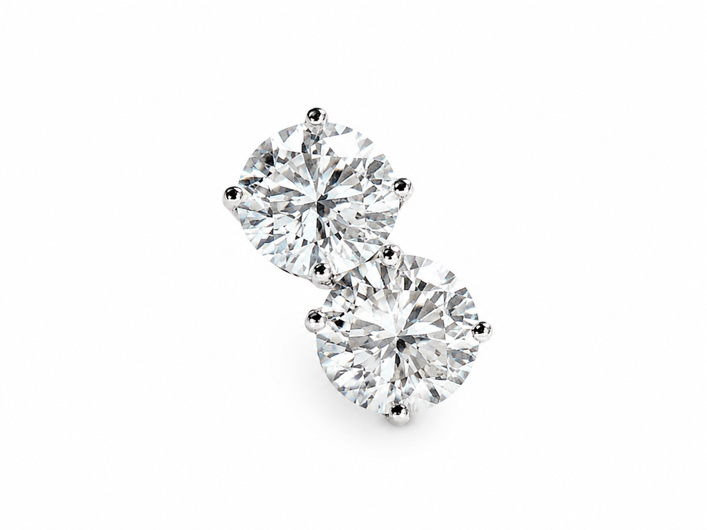 4 Prong Lab Diamond Stud Earrings