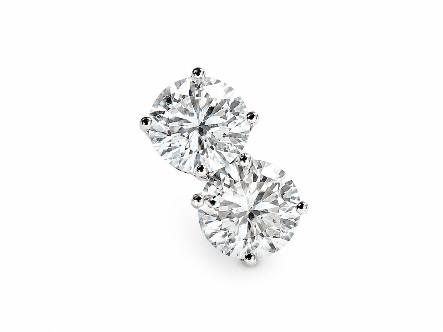 4 Prong Lab Diamond Stud Earrings