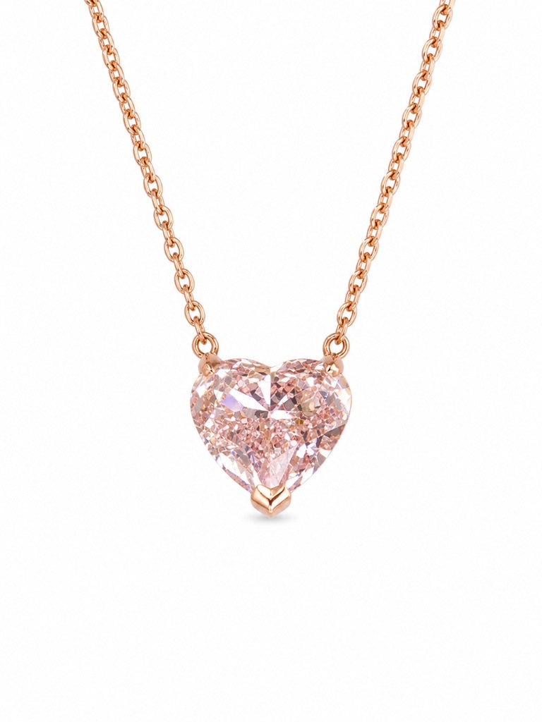 Pink Lab Diamond Necklace