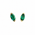 Lab Emerald Marquise Earrings