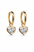 4ctw Heart Shaped Lab Diamond Earrings and Necklace Charm