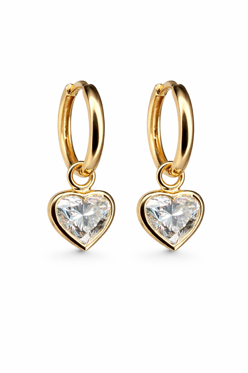 4ctw Heart Shaped Lab Diamond Earrings and Necklace Charm
