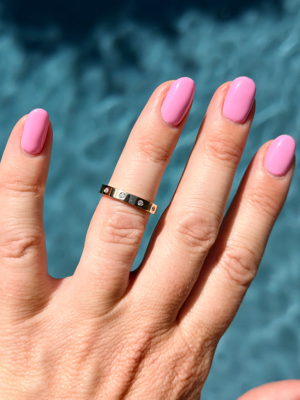 3mm 14k Yellow Gold and Diamond Band