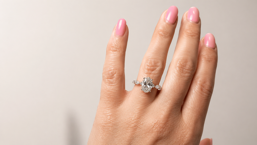 Oval Lab Diamond Engagement Ring