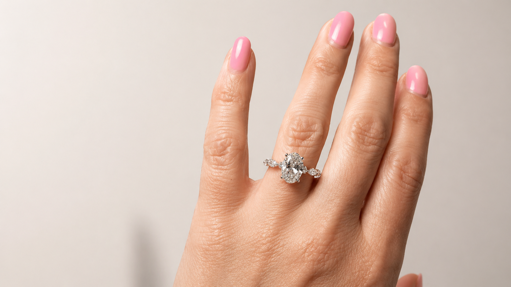 Oval Lab Diamond Engagement Ring