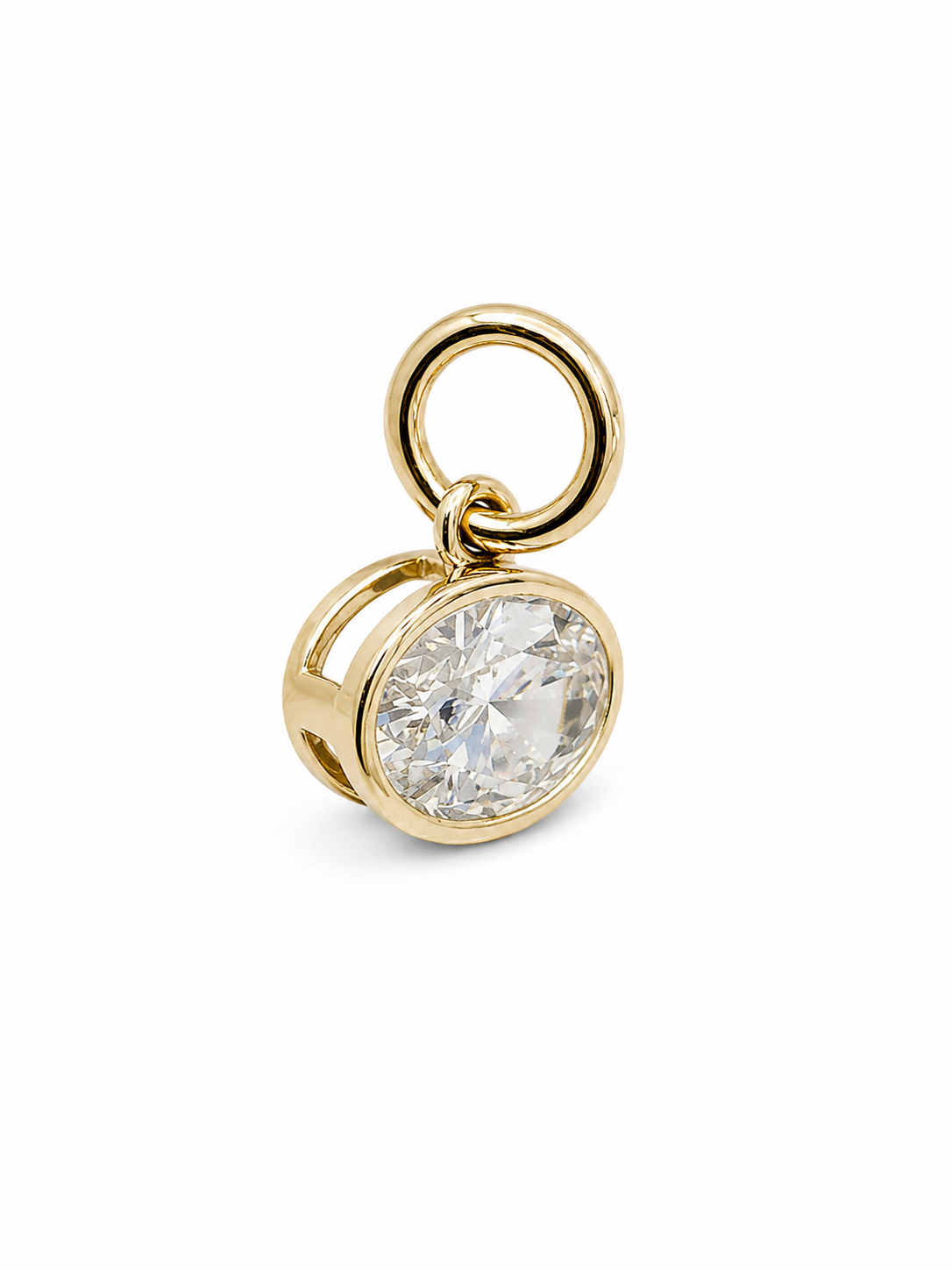 3ct Oval Lab Diamond Bezel Set Necklace Pendant