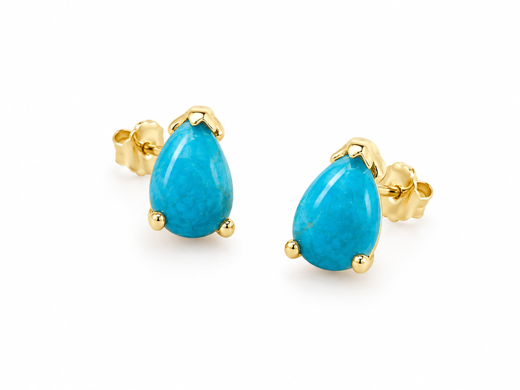 Turquoise Pear Shaped Earrings